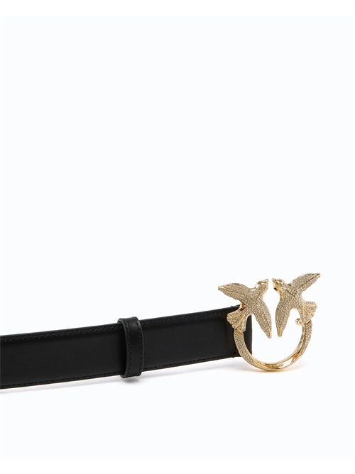 Cintura in pelle con fibbia Love Birds gioiello 2,5 cm PINKO | 107758A0F1/Z99Y